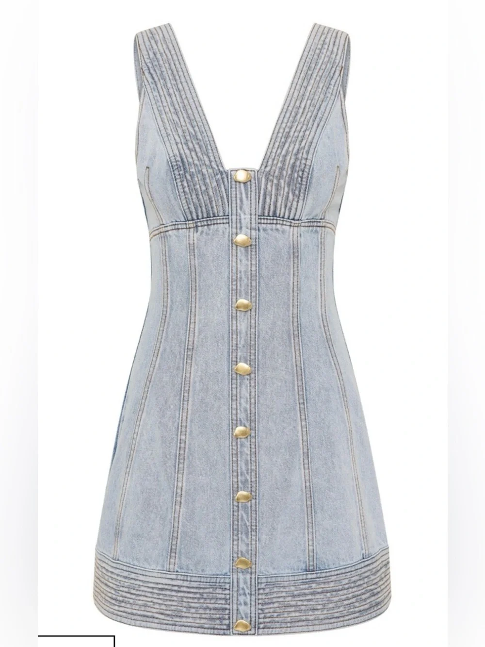 Aje Coast Denim Mini Dress - Picture 2 of 14